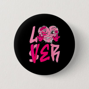 Nk Loser Lover Nk Drip Heart Matching Tee For Men 6 Cm Round Badge