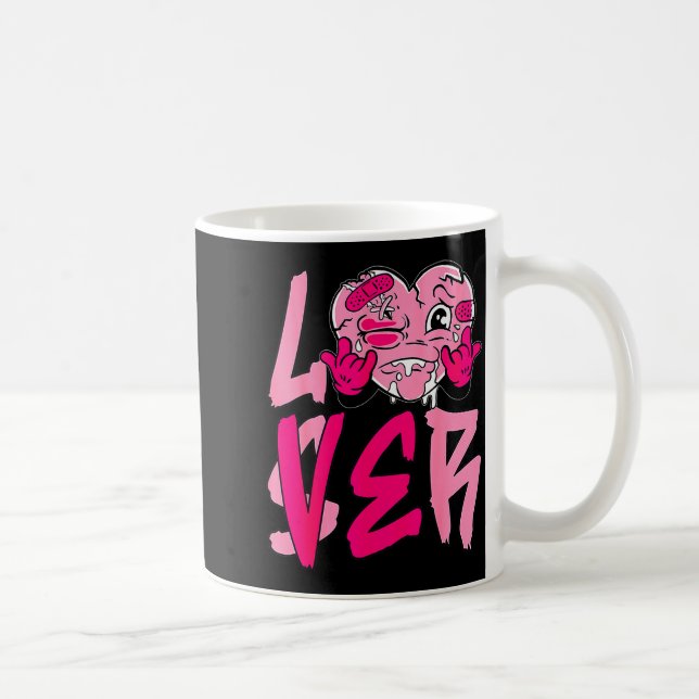 Nk Loser Lover Nk Drip Heart Matching Tee For Men  Coffee Mug (Right)