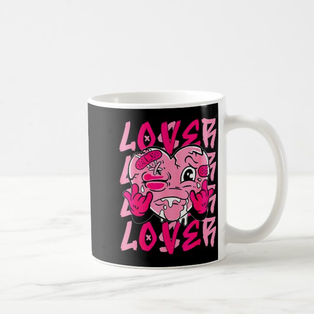 Nk Loser Lover Nk Drip Heart Matching Tee For Men  Coffee Mug (Right)