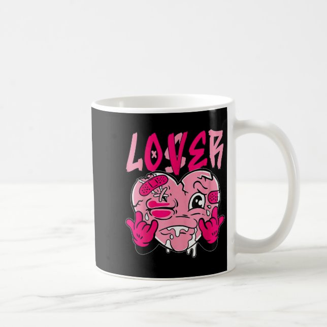 Nk Loser Lover Nk Drip Heart Matching Tee For Men  Coffee Mug (Right)