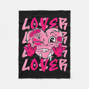 Nk Loser Lover Nk Drip Heart Matching Tee For Men Fleece Blanket