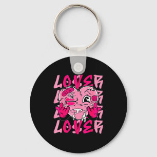 Nk Loser Lover Nk Drip Heart Matching Tee For Men Key Ring