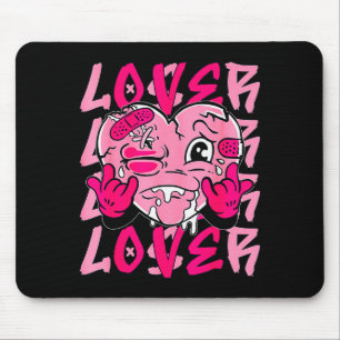 Nk Loser Lover Nk Drip Heart Matching Tee For Men Mouse Mat