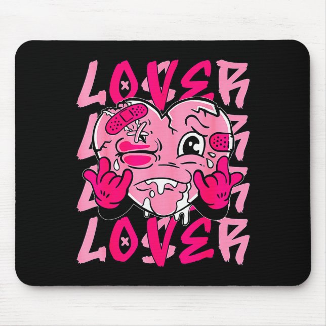 Nk Loser Lover Nk Drip Heart Matching Tee For Men  Mouse Mat (Front)