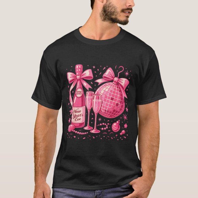 Nk New Year's Eve 2026 Disco Champagne Party  T-Shirt (Front)