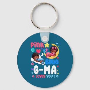 Nk Or Blue G Ma Loves You Baby Gender Reveal Party Key Ring