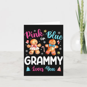 Nk Or Blue Grammy Loves You Gender Reveal Christma Card