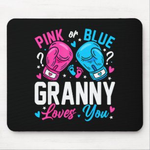 Nk Or Blue Granny Loves You Boxing Gender Reveal Mouse Mat