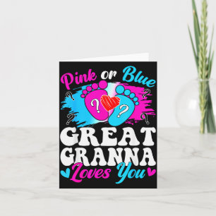 Nk Or Blue Great Gr Love You Baby Gender Reveal Card
