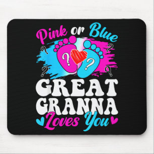 Nk Or Blue Great Gr Love You Baby Gender Reveal Mouse Mat