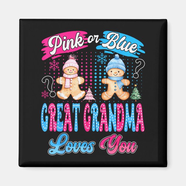 Nk Or Blue Great Grandma Loves You Gingerbread Chr Magnet (Front)