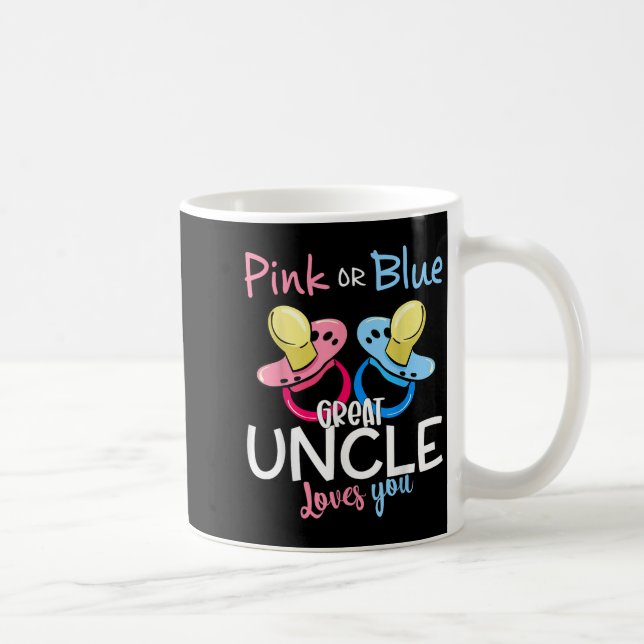 Nk Or Blue Great Uncle Loves You Gender Reveal Chr Coffee Mug (Right)