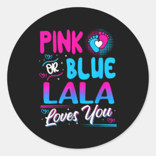 Nk Or Blue Lala Loves You New Baby  Classic Round Sticker