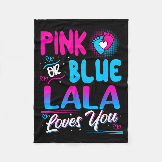 Nk Or Blue Lala Loves You New Baby  Fleece Blanket (Front)