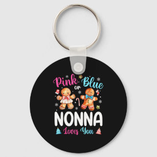 Nk Or Blue Nonna Loves You Gender Reveal Christmas Key Ring