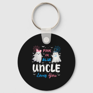 Nk Or Blue Uncle Loves You Halloween Ghost Gender  Key Ring