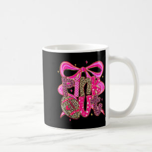 Nk Out Breast Cancer Football Coquette Bow Mom Gir Coffee Mug
