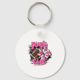 Nk Out Football Breast Cancer Awareness Cheer Mum Key Ring