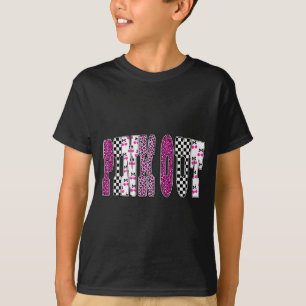 Nk Out Leopard Checkered Breast Cancer Football Ga T-Shirt