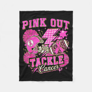 Nk Out Tackle Breast Cancer Awareness American Foo Fleece Blanket