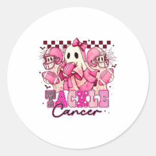 Nk Out Tackle Breast Cancer Awareness Football Gho Classic Round Sticker