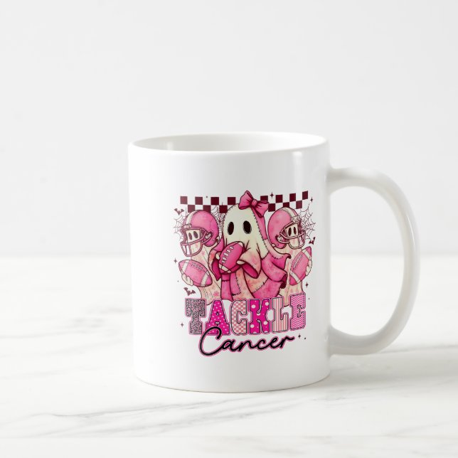 Nk Out Tackle Breast Cancer Awareness Football Gho Coffee Mug (Right)