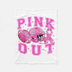 Nk Out Tackle Breast Cancer Awareness Football Nk  Fleece Blanket