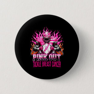 Nk Out Tackle Football Breast Cancer Awareness Men 6 Cm Round Badge