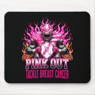 Nk Out Tackle Football Breast Cancer Awareness Men Mouse Mat