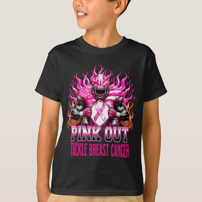 Nk Out Tackle Football Breast Cancer Awareness Men T-Shirt (Front)
