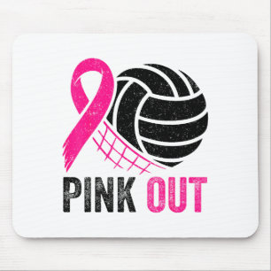 Nk Out Volleyball Breast Cancer Awareness Nk Ribbo Mouse Mat