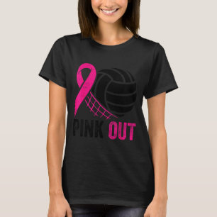 Nk Out Volleyball Breast Cancer Awareness Nk Ribbo T-Shirt