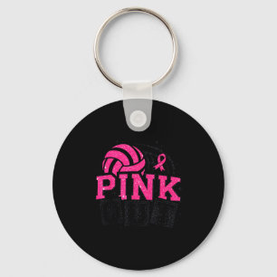 Nk Out Volleyball Breast Cancer Awareness Suprt Ri Key Ring