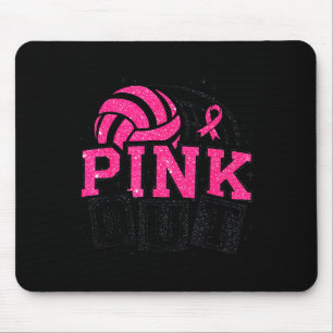Nk Out Volleyball Breast Cancer Awareness Suprt Ri Mouse Mat