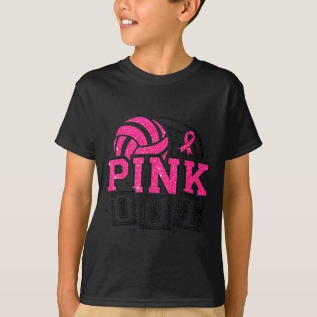 Nk Out Volleyball Breast Cancer Awareness Suprt Ri T-Shirt (Front)
