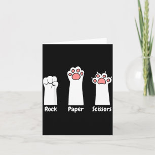 Nk Paw Prints Pet Lover Rock Paper Scissors Hand G Card