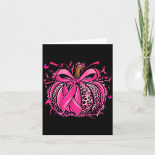 Nk Pumpkin Leopard Coquette Bow Breast Cancer Awar Card