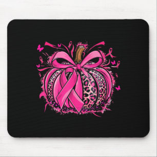 Nk Pumpkin Leopard Coquette Bow Breast Cancer Awar Mouse Mat