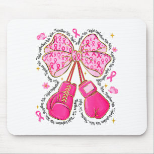 Nk Ribbon Bow Boxing Gloves Breast Cancer Awarenes Mouse Mat