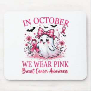 Nk Ribbon Breast Cancer Awareness 2025 Cute Ghost Mouse Mat