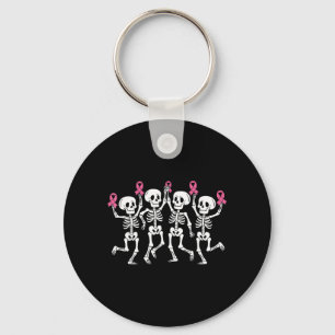 nk Ribbon Breast Cancer Awareness Skeleton Women Key Ring