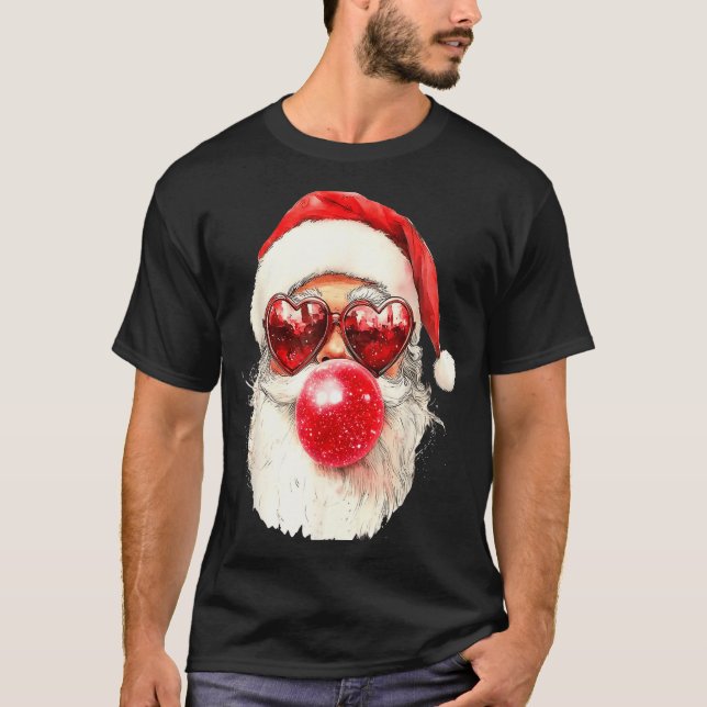 Nk Santa Christmas Bubble Gum Nk Sungles  T-Shirt (Front)