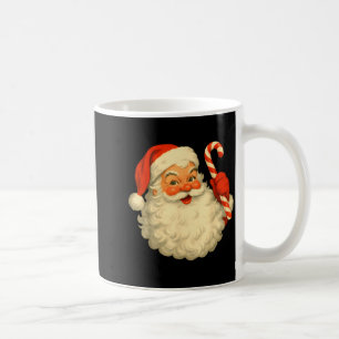 Nk Santa Claus Christmas Candy Cane Vintage Girl W Coffee Mug