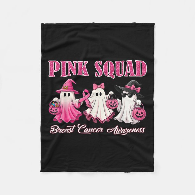 Nk Squad Breast Cancer Awareness Boo For Kids Todd Fleece Blanket (Front)
