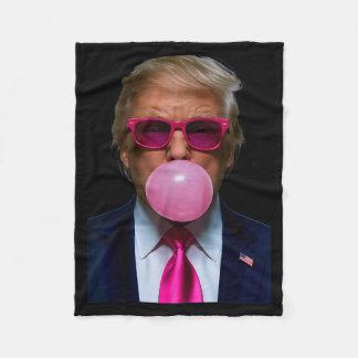 Nk Sungles Funny Donald Trump Nk Bubble Gum 2024 Fleece Blanket