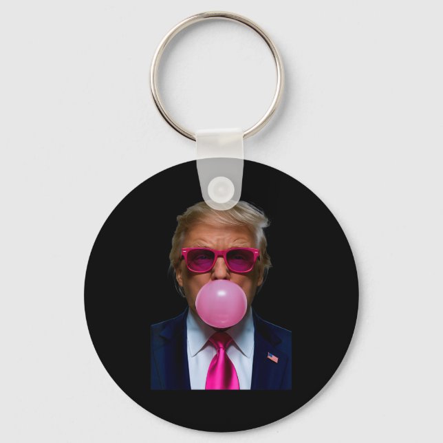 Nk Sungles Funny Donald Trump Nk Bubble Gum 2024  Key Ring (Front)