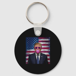 Nk Sungles Trump Bubble Gum 2024 Usa Flag Vintage  Key Ring
