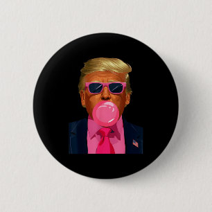 Nk Sungles Trump Bubble Gum 2024 Vote President Fu 6 Cm Round Badge