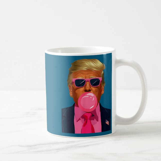 Nk Sungles Trump Bubble Gum 2024 Vote President Fu Coffee Mug (Right)