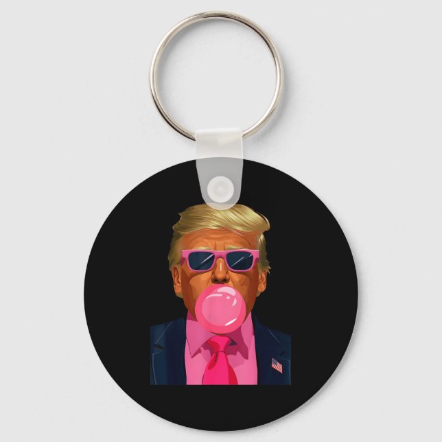 Nk Sungles Trump Bubble Gum 2024 Vote President Fu Key Ring (Front)